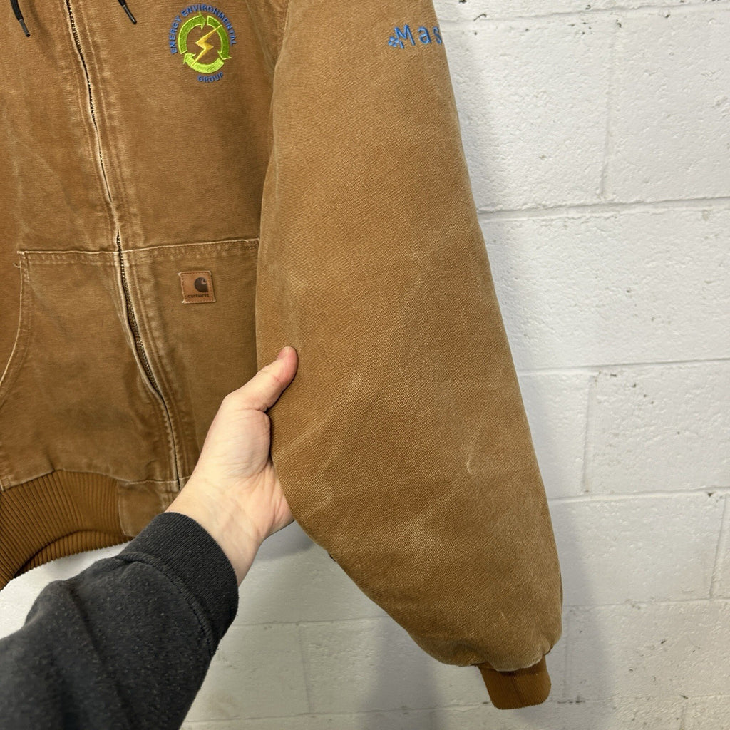Carhartt Hooded Quilt-Lined Active Jacket “Brown” J130-211 Men’s X-Large