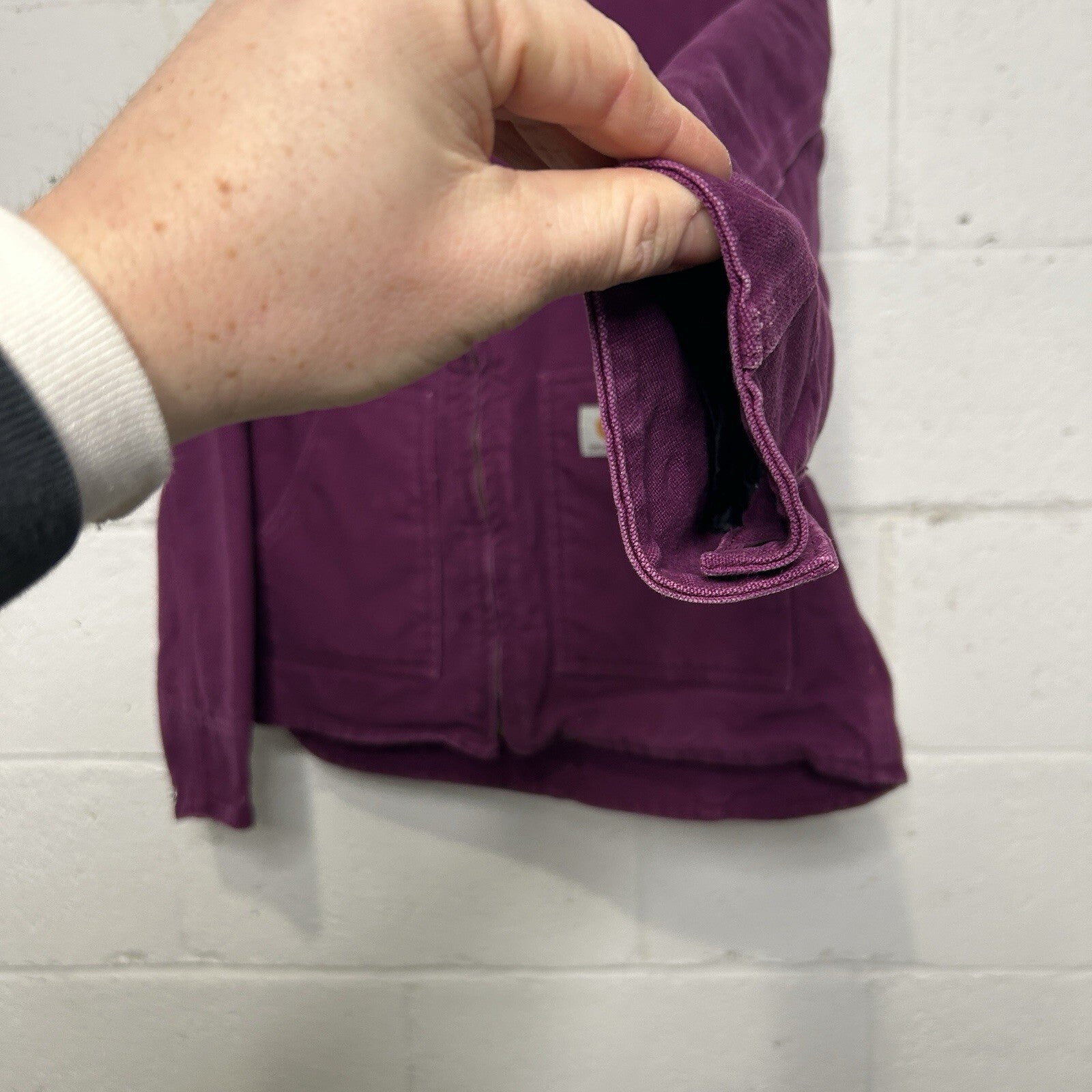 Y2K Carhartt Sherpa-Lined Sierra Jacket “Bright Purple” WJ022 BGP Women’s XS