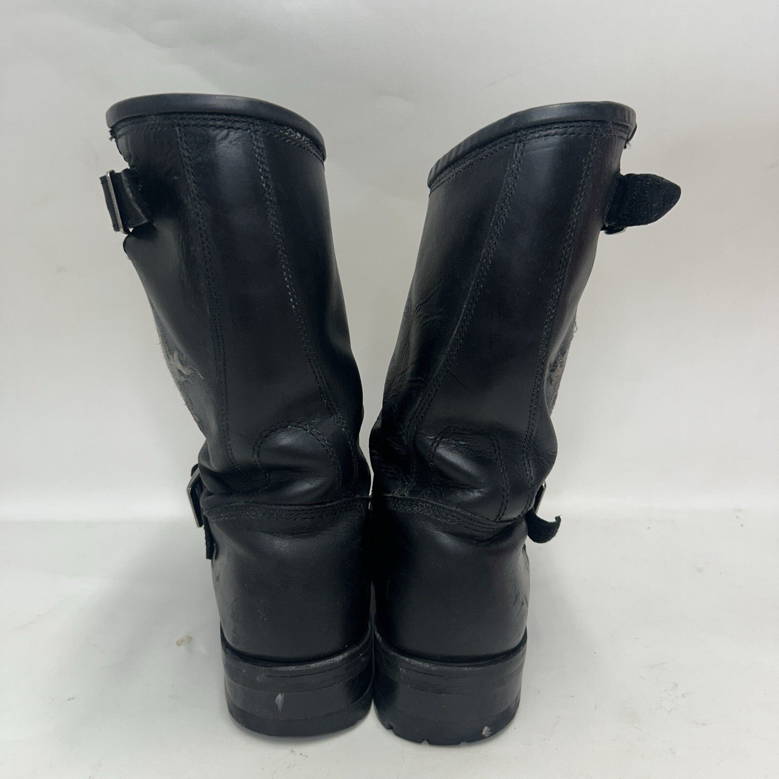 Harley Davidson Embroidered Flames Biker Engineer Boots “Black” Men’s 10.5