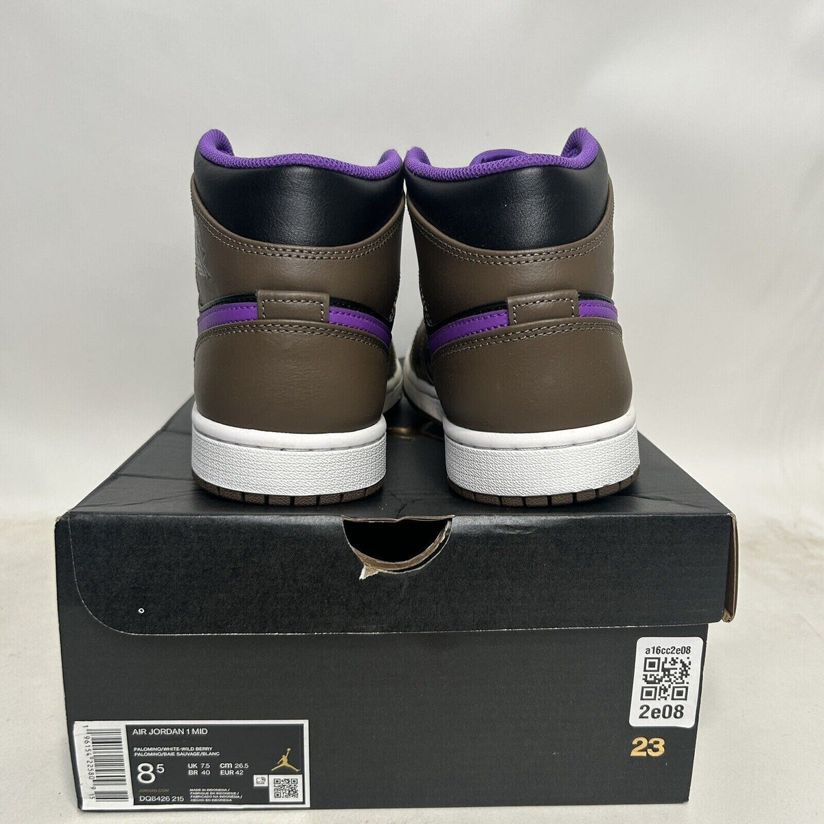 Nike Shoes Air Jordan 1 Mid Retro “Palomino/Purple Mocha” 2024
