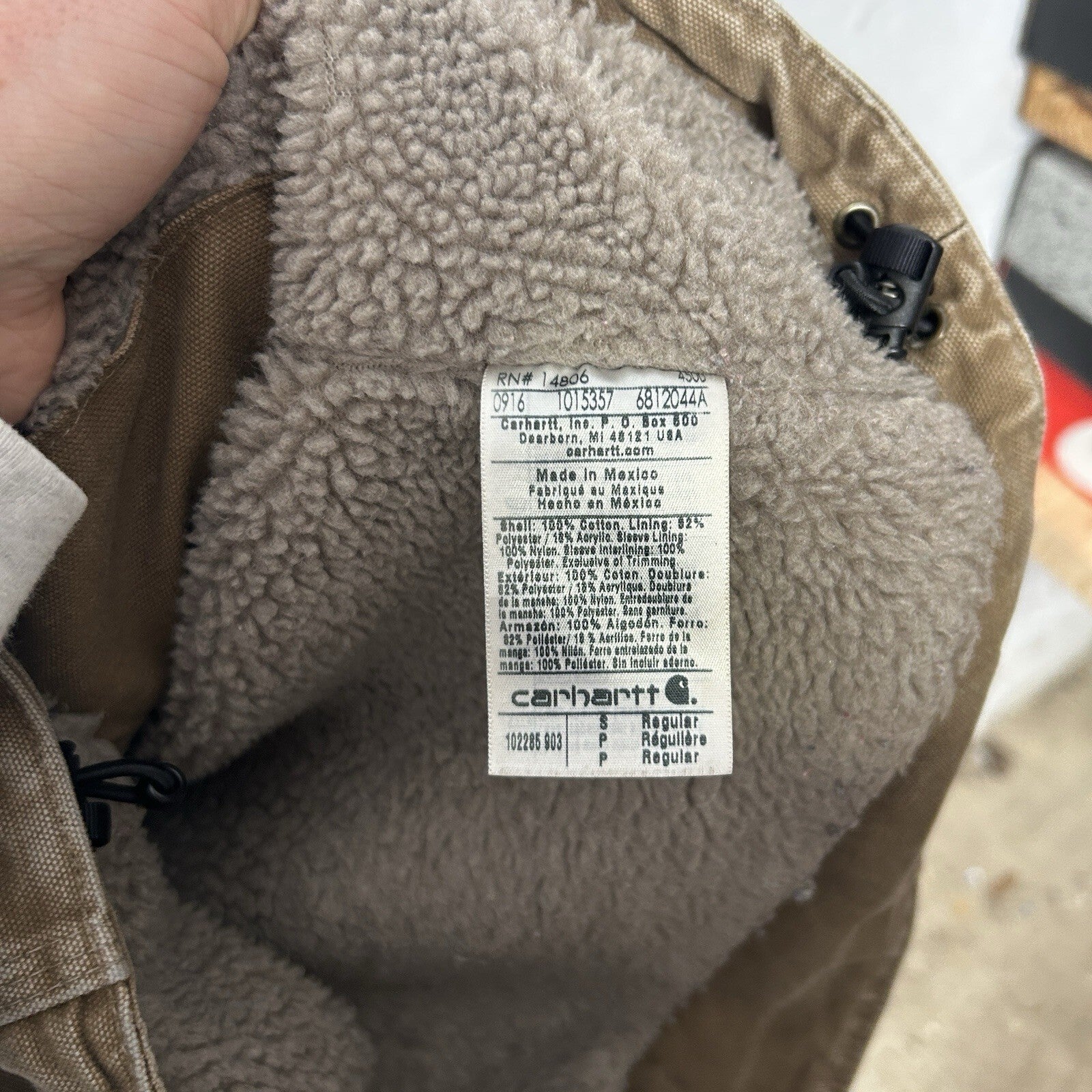 Carhartt Sherpa-Lined Bartlett Hooded Jacket “Frontier Brown” 102285-903 Men’s S