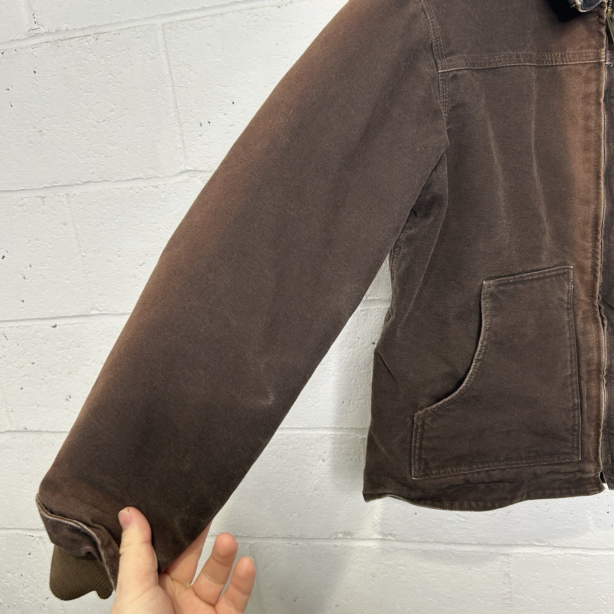 Vintage Carhartt Sherpa-Lined Ridge Coat “Dark Brown” WC061 DKB Women’s Small