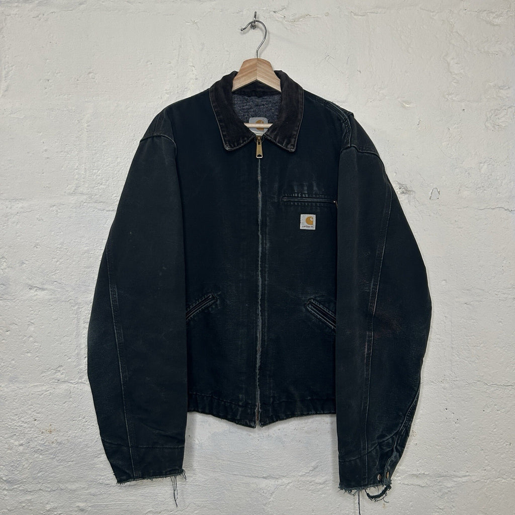 Vintage Faded Carhartt Blanket-Lined Detroit Jacket “Black” J01 BLK Men’s XL