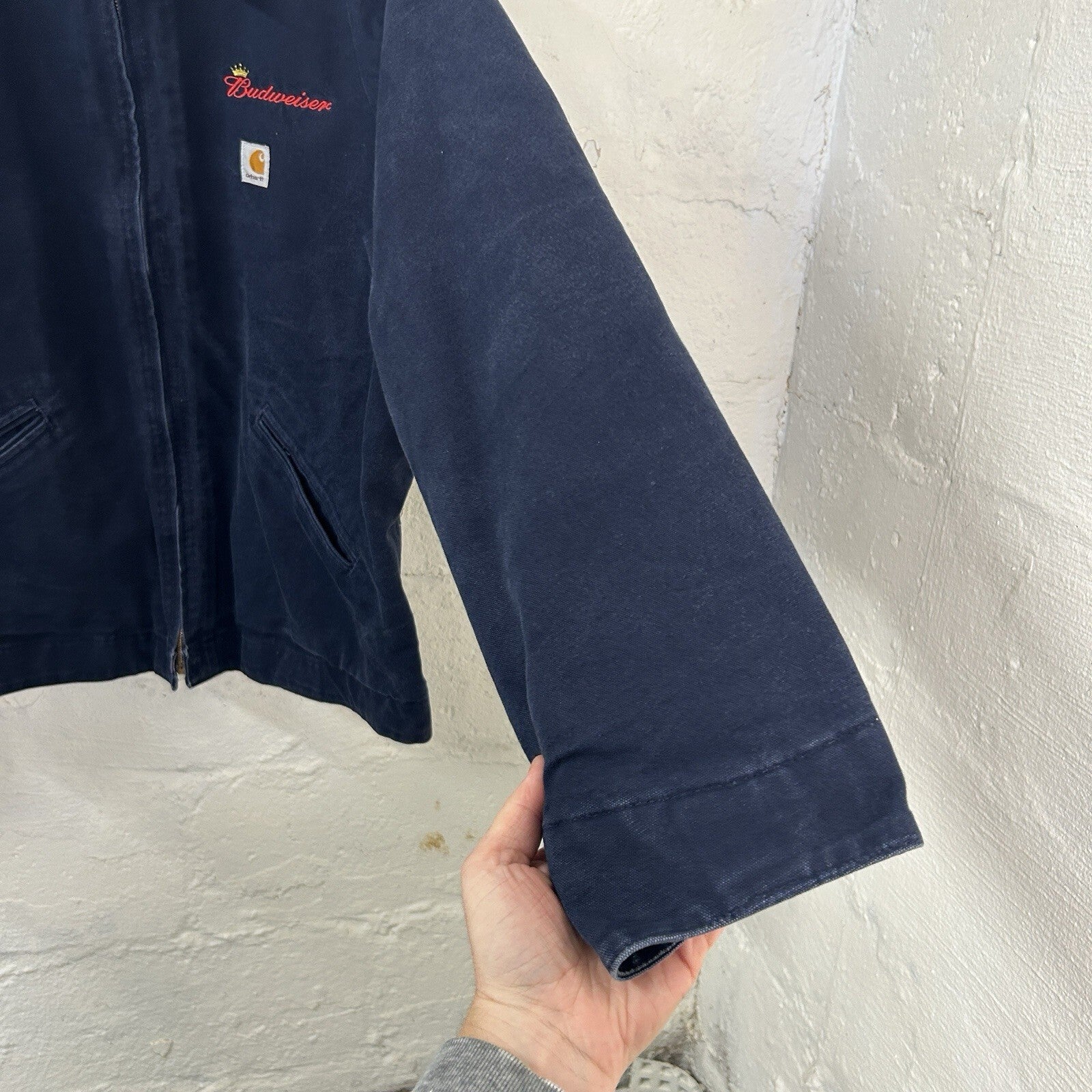 Vintage Carhartt X Budweiser Detroit Jacket “Dark Navy” J172 DNY Men’s X-Large