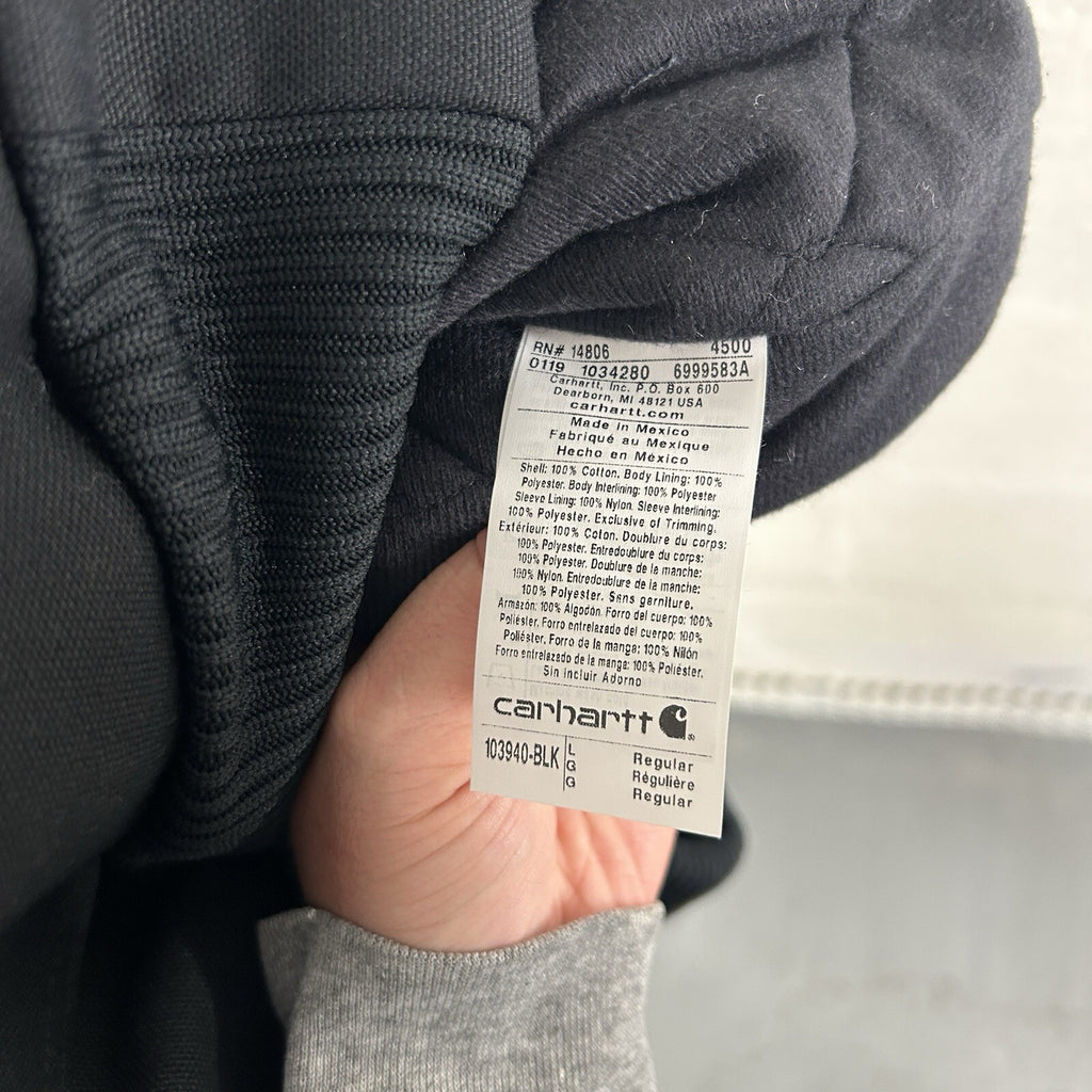 Carhartt Quilted Active Hooded Jacket “Black” 103940-BLK Men’s Large New