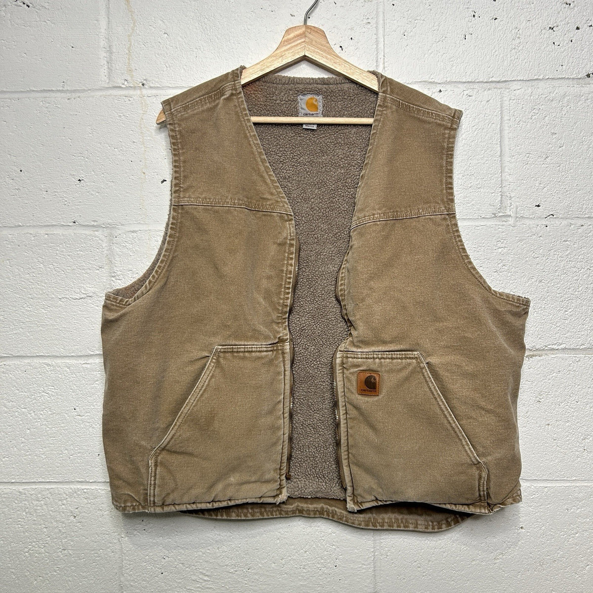 Vintage Carhartt Sherpa-Lined Canvas Vest “Camel” V26 CML