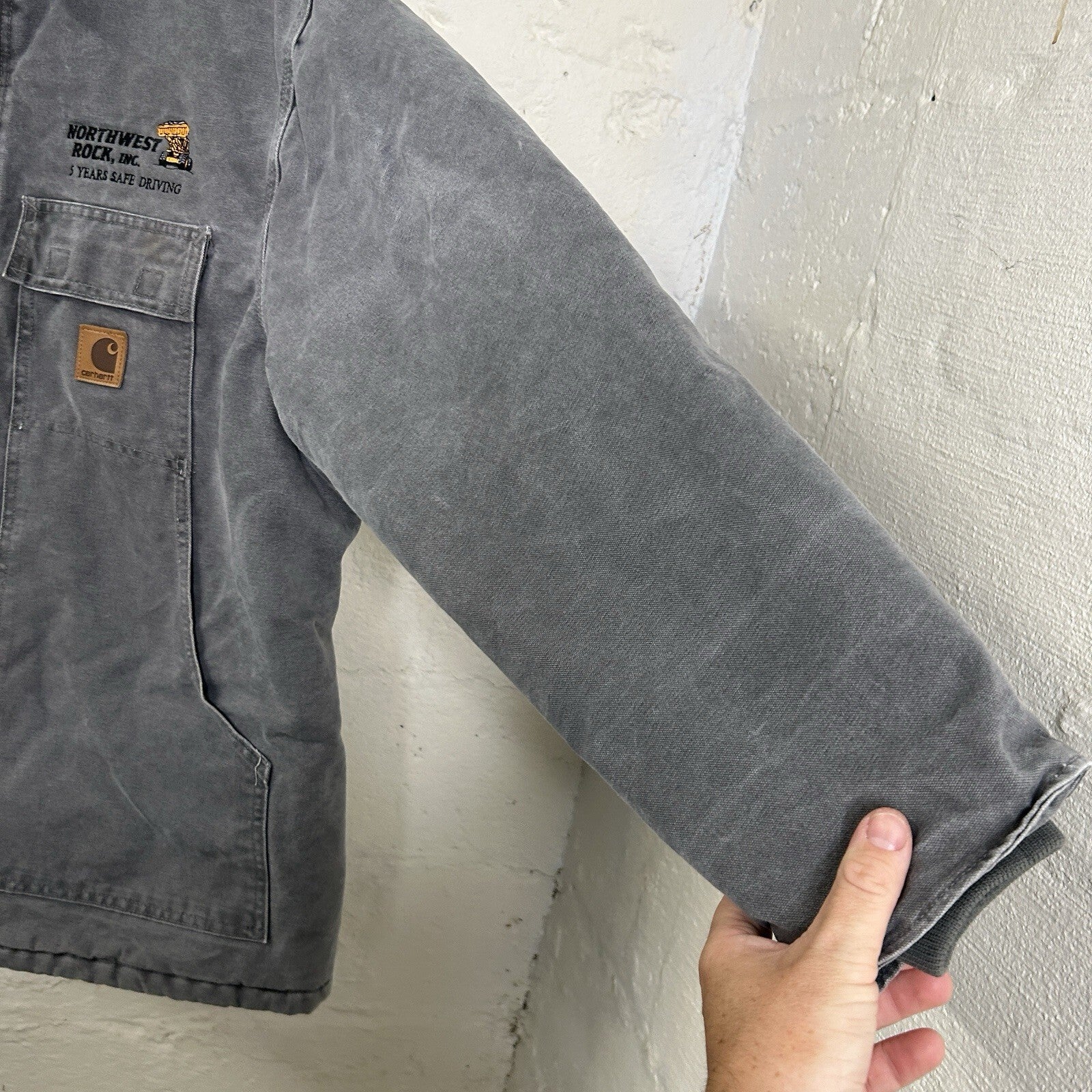 Vintage Carhartt Quilted Arctic Chore Jacket “Cement Grey” C26 CMT Men’s X-Large