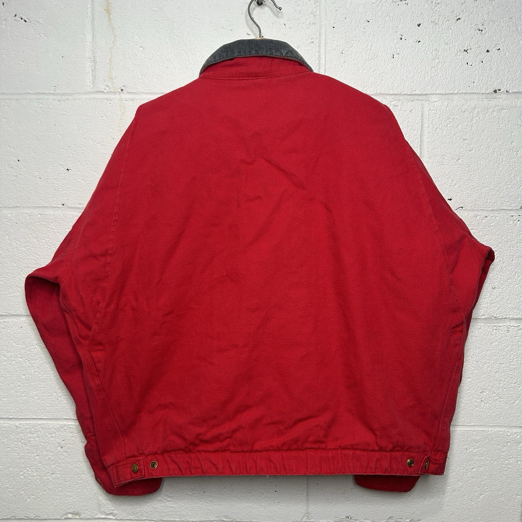 Vintage Tri-Mountain Quilted Canvas Pathfinder 4800 Jacket “Red” Men’s X-Large