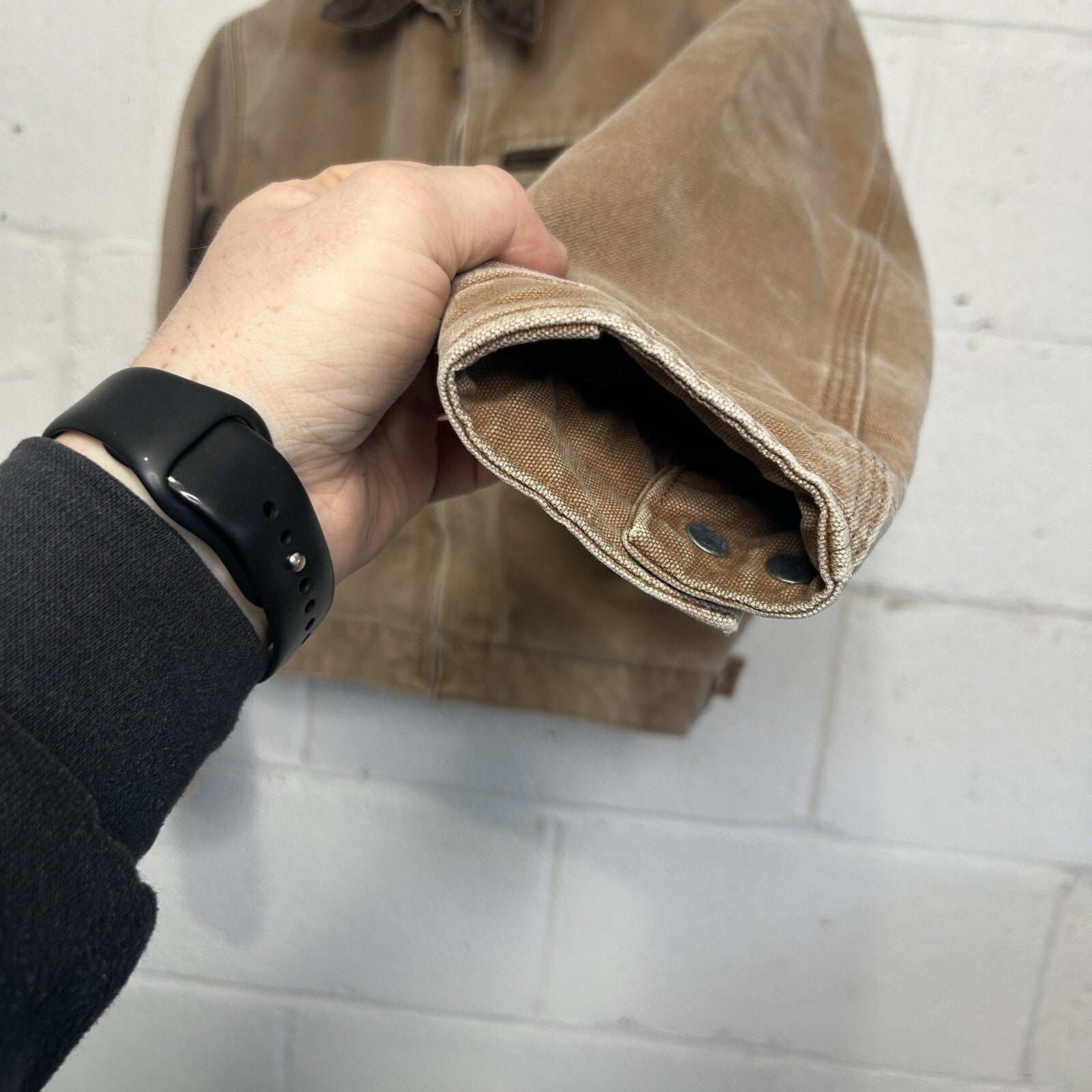 Y2K Carhartt Sherpa-Lined Detroit Jacket “Brown” YYJ97 BRN Youth L/Women’s XS