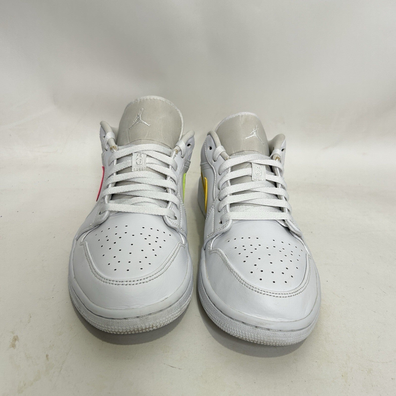 Nike Air Jordan 1 Low Retro “Neon Swooshes” CW7033-100 Men’s 12 Worn