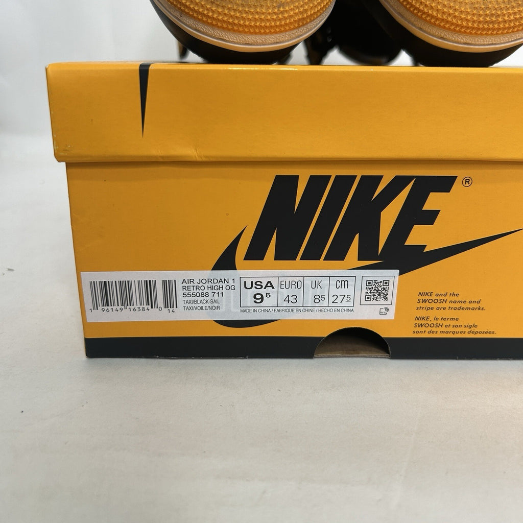 Nike Air Jordan 1 Retro High OG “Taxi/Black-Sail” 555088-711 Men’s 9.5 Worn
