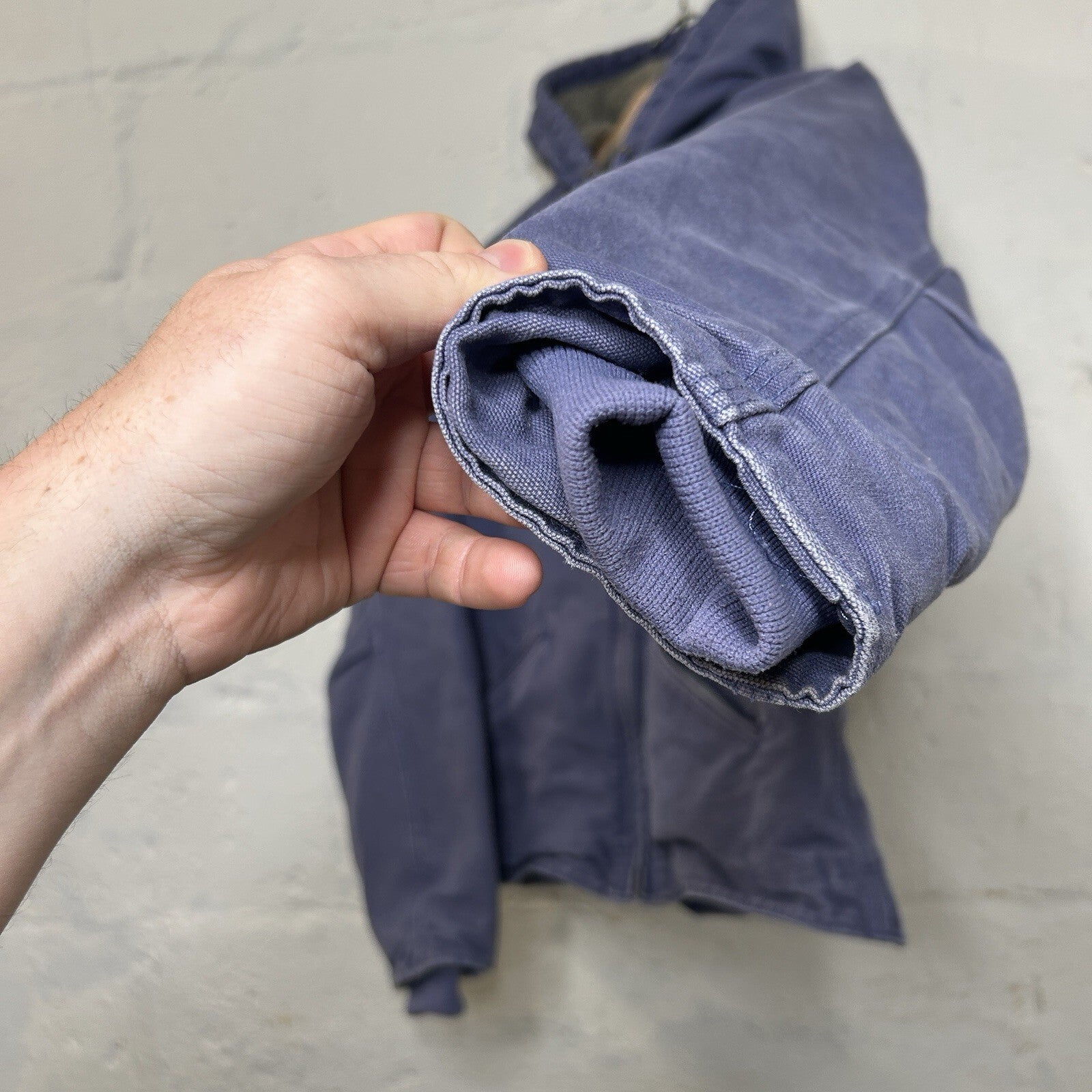 Carhartt Sherpa-Lined Hooded Detroit Jacket “Blue Dusk” WJ141 BDK Women’s Medium