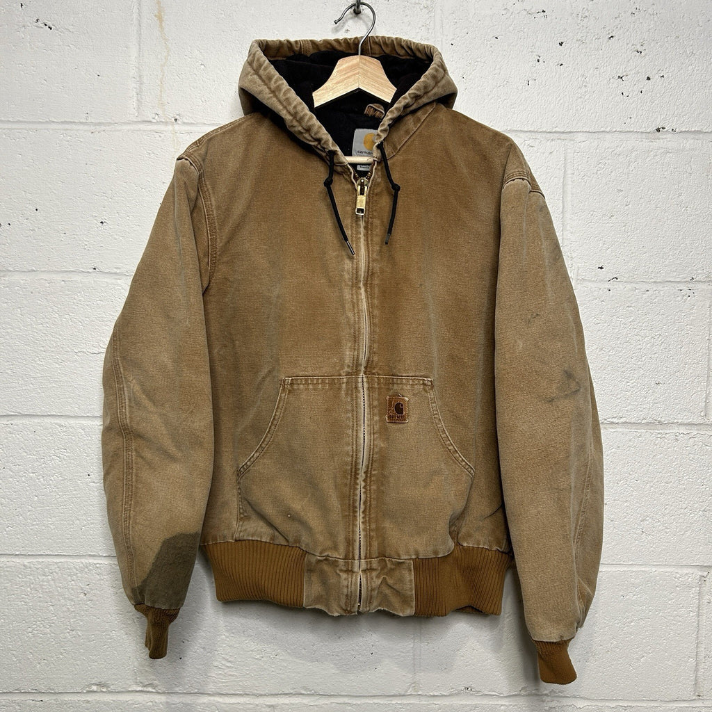 Carhartt Sandstone Quilted Hooded Active Jacket “Brown” J130-211 Men’s Small