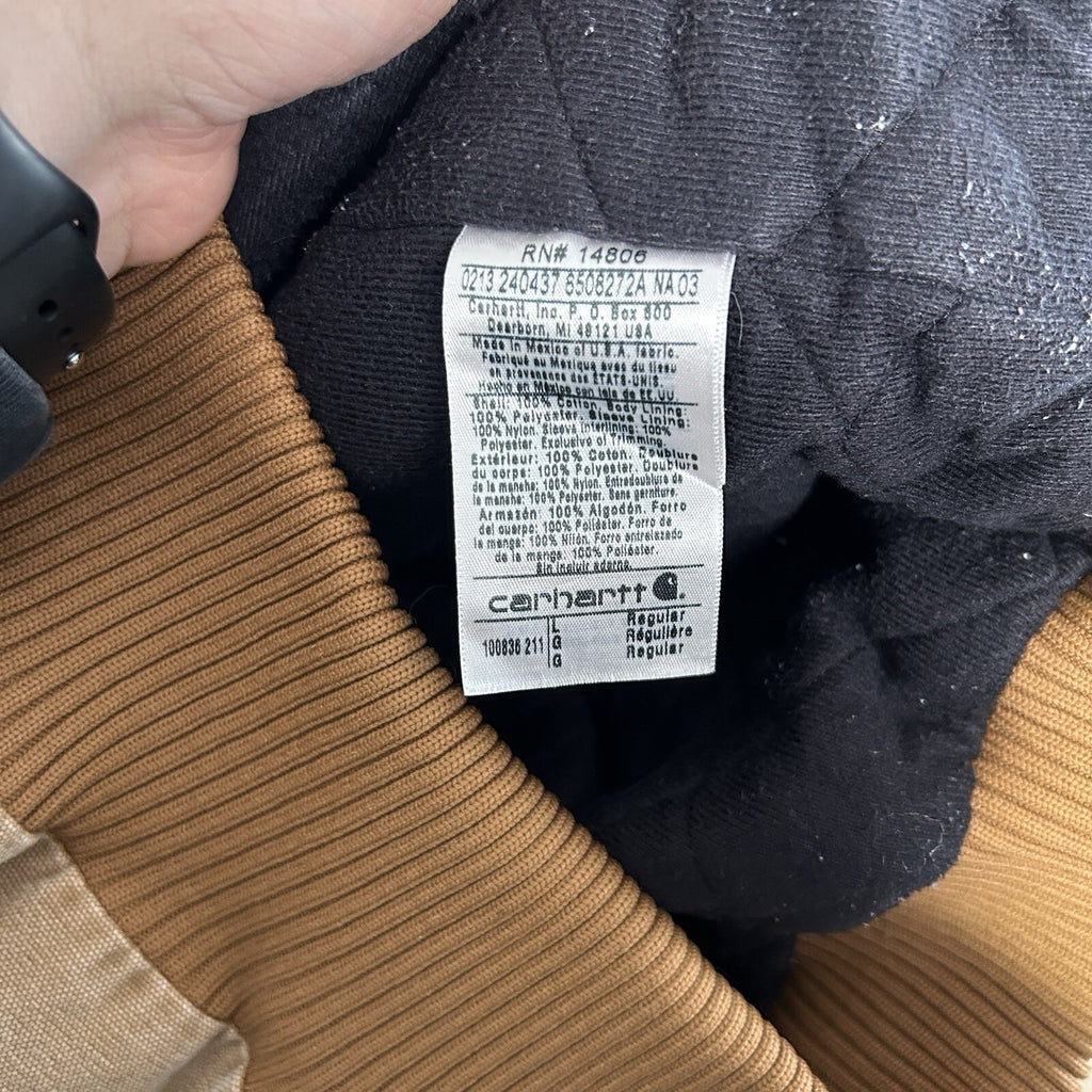 NCAA X Carhartt Quilted Active Jacket “Brown” WVU/Mountaineers 100836-211 Large
