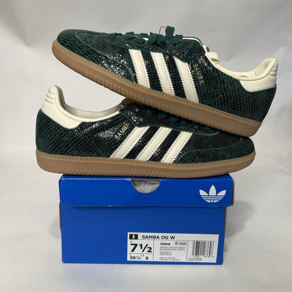 adidas Samba OG Snakeskin Pack - “Collegiate Green” JR8848 Women’s 7.5 New