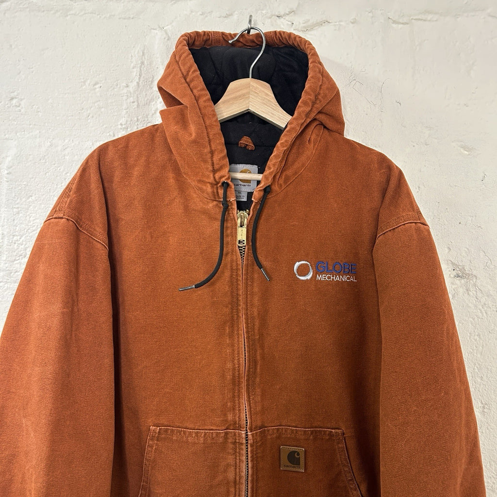 Carhartt Quilted Hooded Active Jacket “Blackened Orange” J130 806 Men’s X-Large