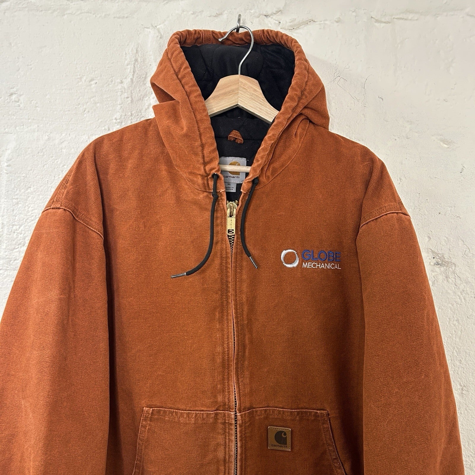 Carhartt Quilted Hooded Active Jacket “Blackened Orange” J130 806 Men’s X-Large