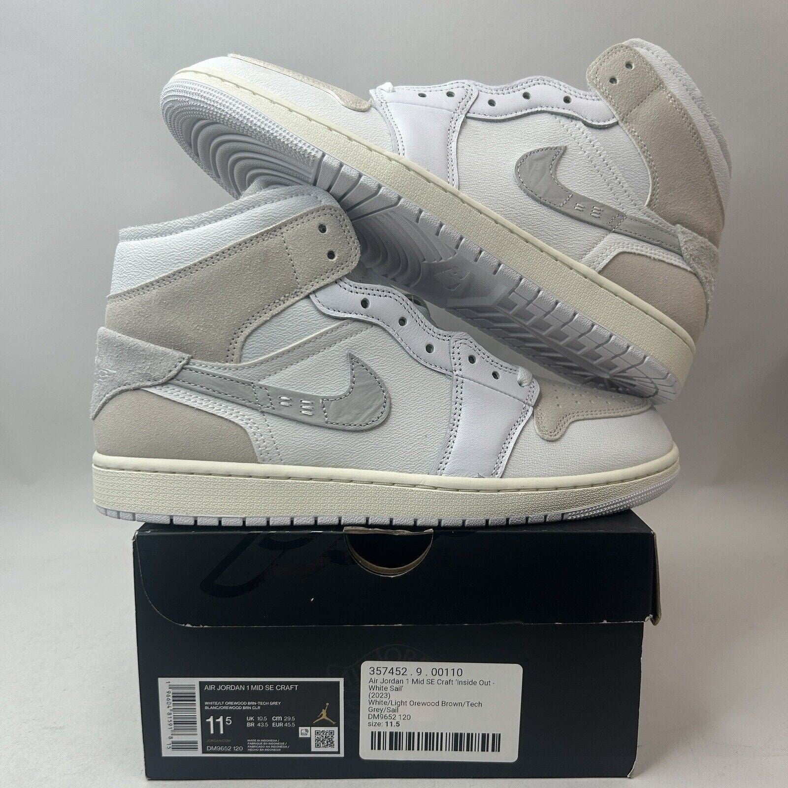Nike Shoes Air Jordan 1 Mid SE Craft “Tech Grey Light Orewood” 2023