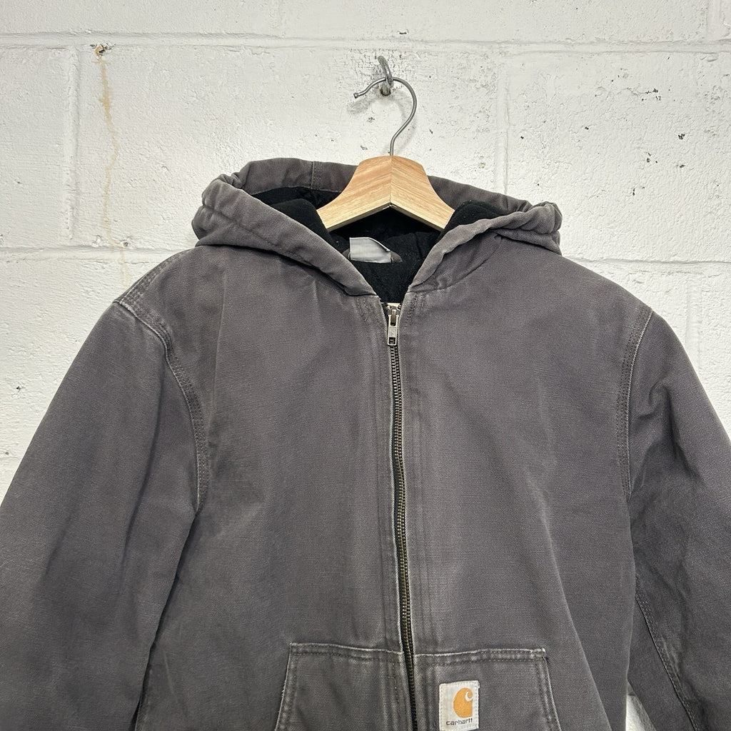 Vintage Carhartt Hooded Active Jacket “Grey” Youth Large/Women’s Extra-Small