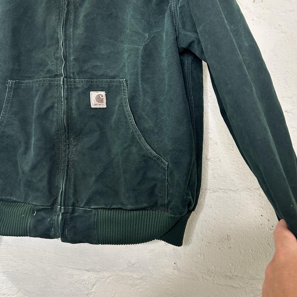 Vintage Carhartt Mesh-Lined Hooded Active Jacket “Spruce Green” J168 SPC Men’s L