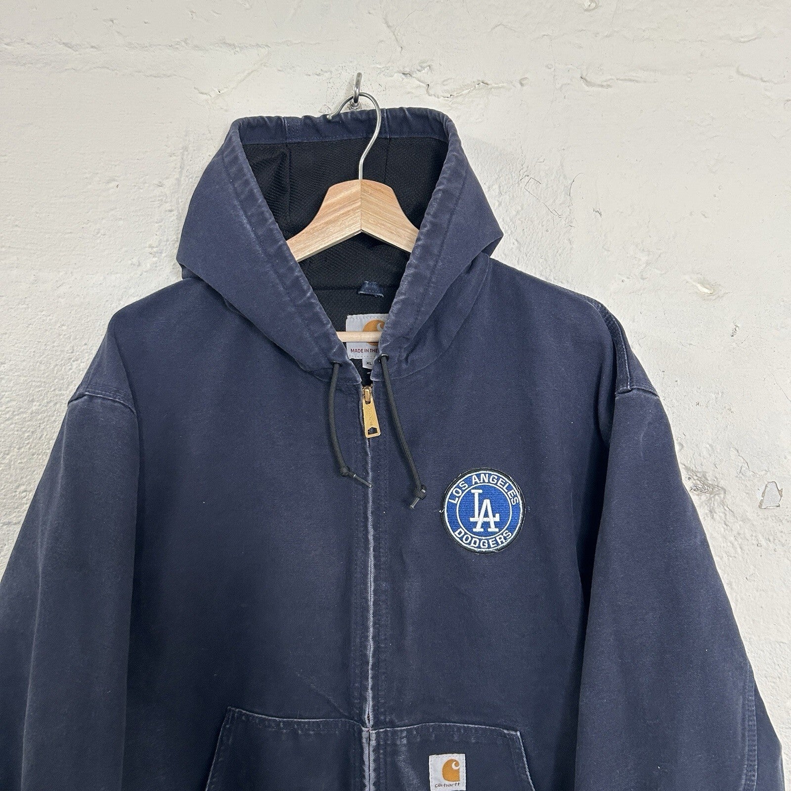 Carhartt X LA Dodgers Thermal Hooded Active Jacket “Navy” J131 DNY Men’s XL