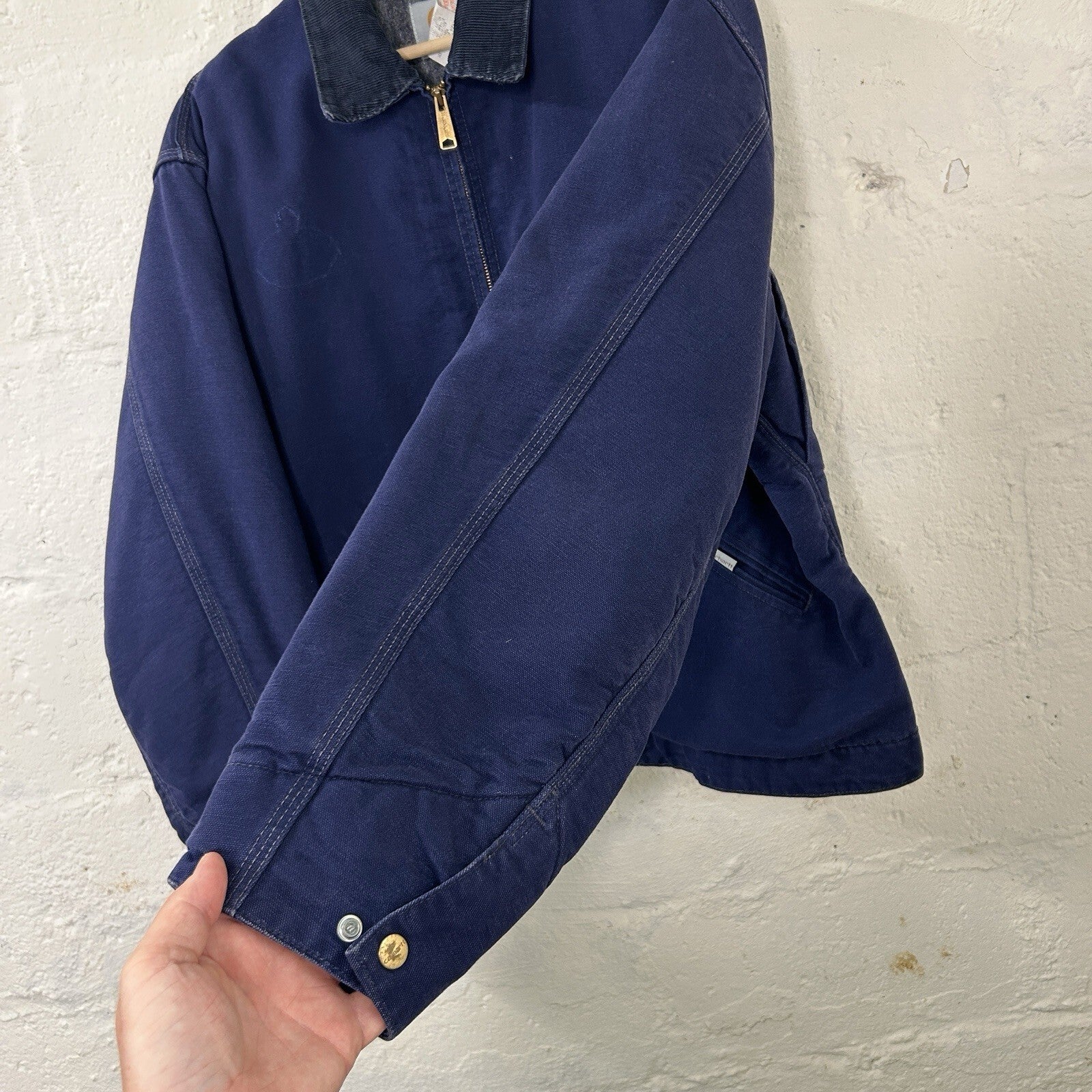Vintage Carhartt Blanket-Lined Detroit Jacket “Dark Navy” JB242 Men’s X-Large