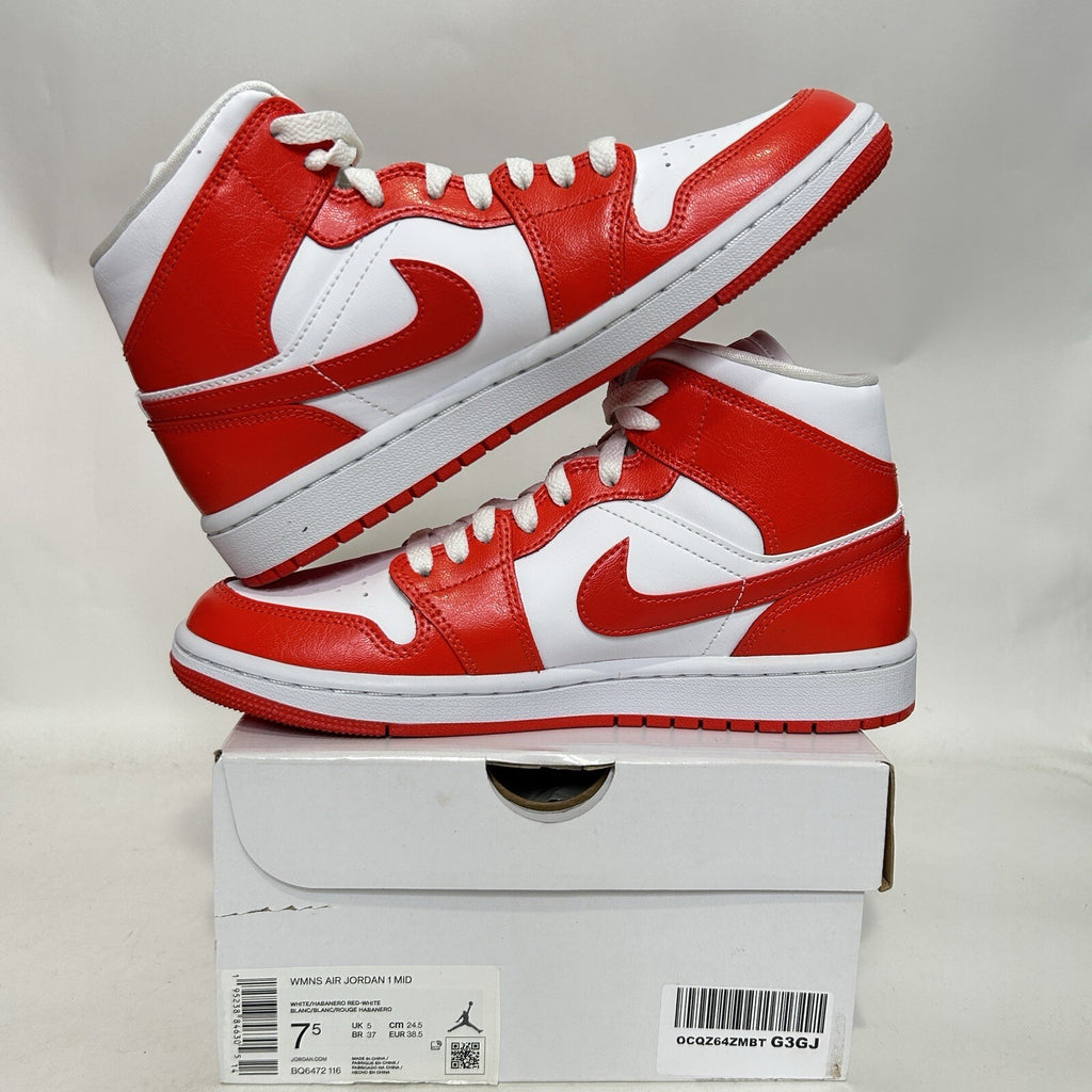 Nike Air Jordan 1 Mid WMNS “Habanero Red” BQ6472-116 Women’s 7.5 New