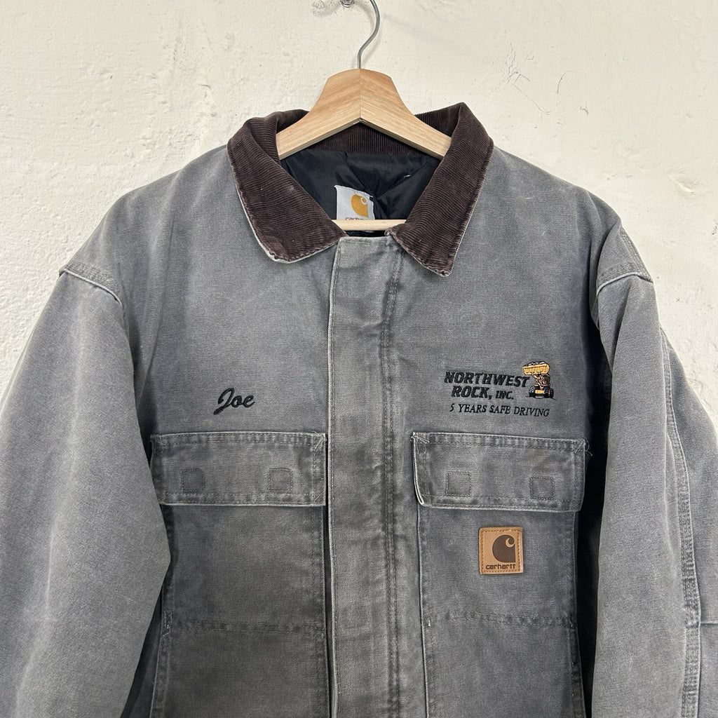 Vintage Carhartt Quilted Arctic Chore Jacket “Cement Grey” C26 CMT Men’s X-Large