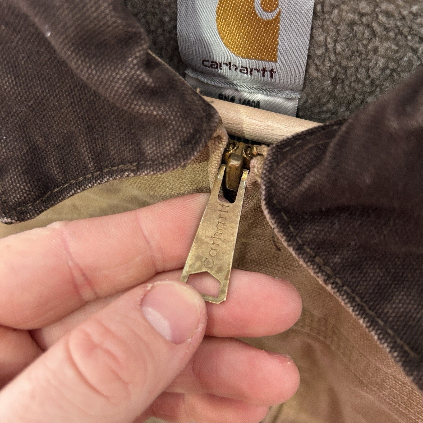 Vintage Carhartt Sherpa-Lined Ridge Jacket “Camel” YYC61 CML