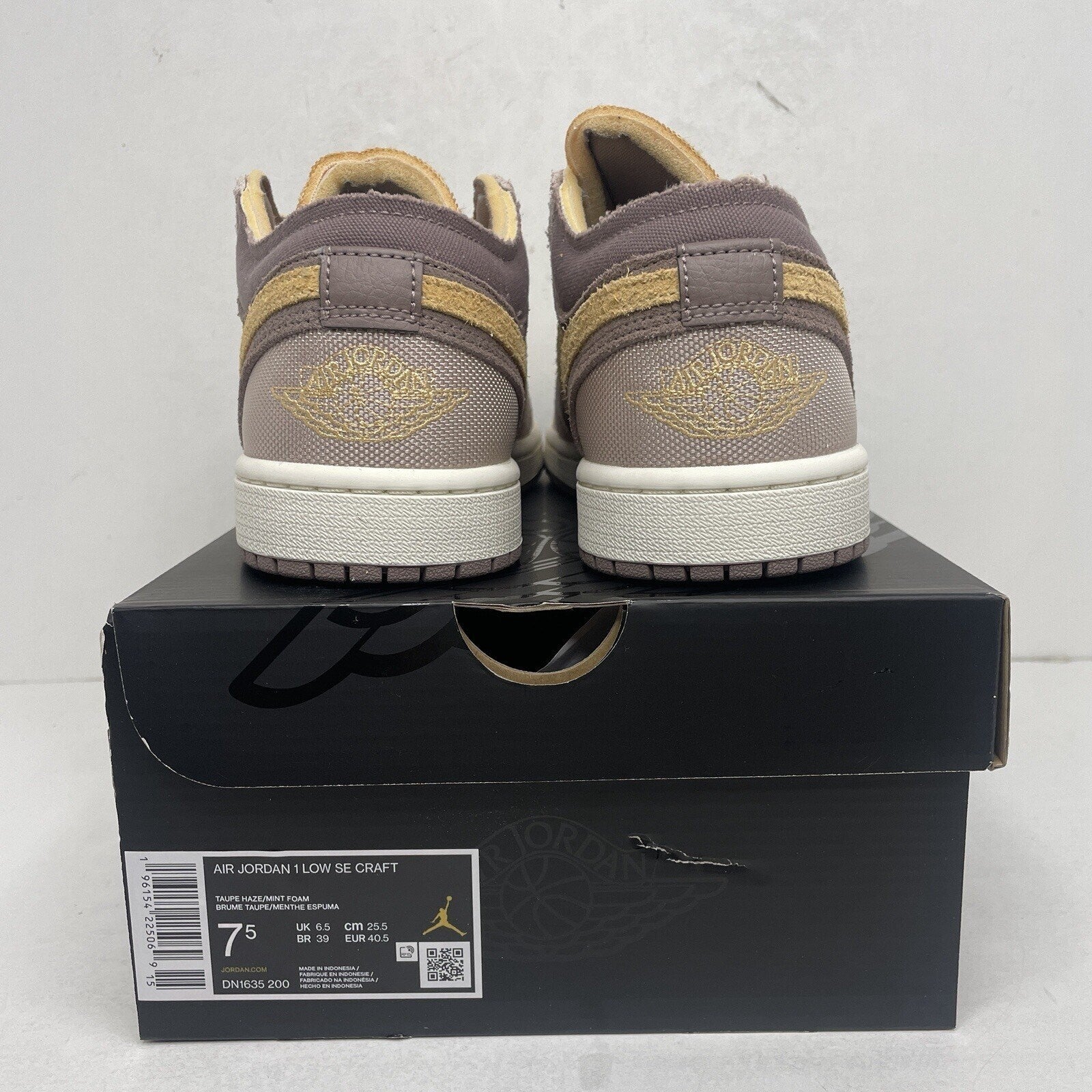 Nike Air Jordan 1 Low SE Craft “Taupe Haze” DN1635-200 Men’s 7.5/9W - Brand New