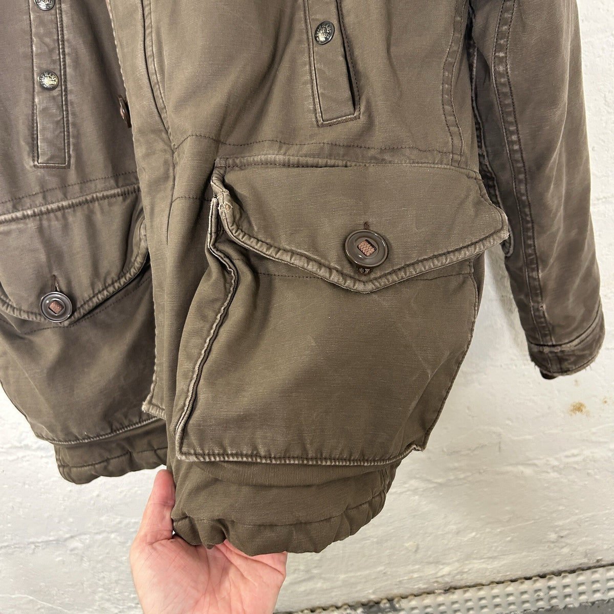Polo Ralph Lauren Type-E RL67 Military Parka Jacket Sherpa-Lined Hood Men’s SML