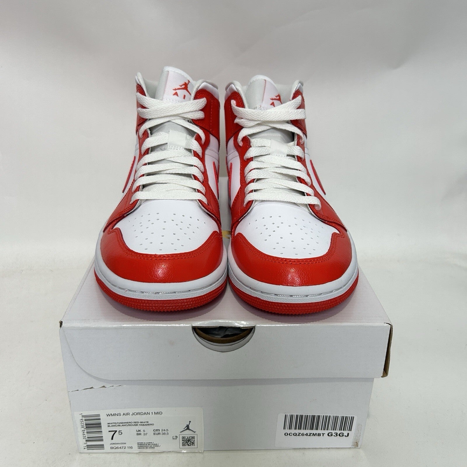 Nike Air Jordan 1 Mid WMNS “Habanero Red” BQ6472-116 Women’s 7.5 New