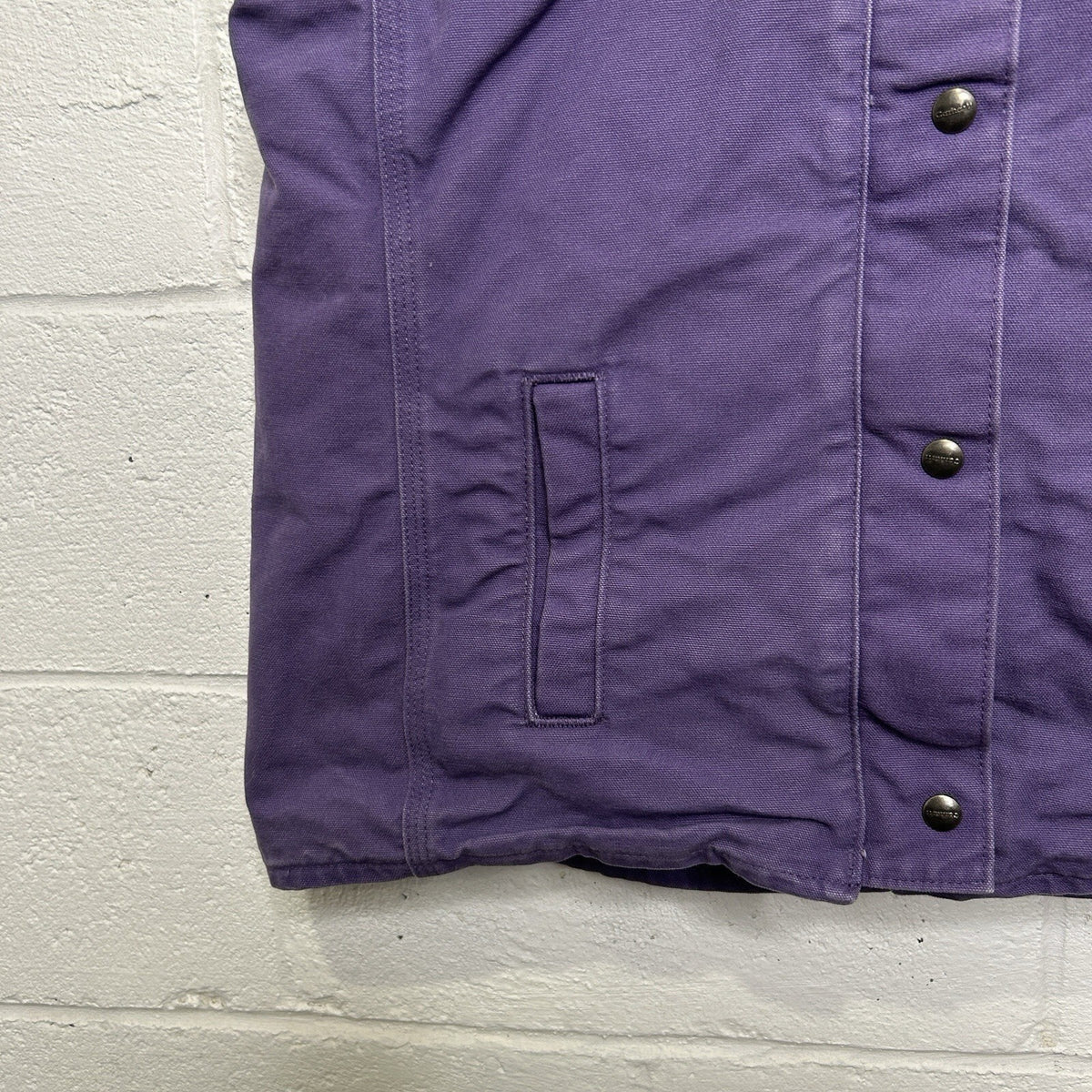 Carhartt Sandstone Sherpa-Lined Hooded Vest “Grape Purple”