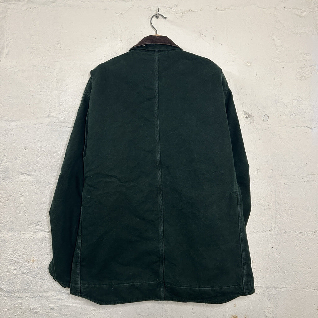 Vintage Carhartt Sandstone Sherpa-Lined Ridge Coat “Spruce” C61 SPC Men’s Large