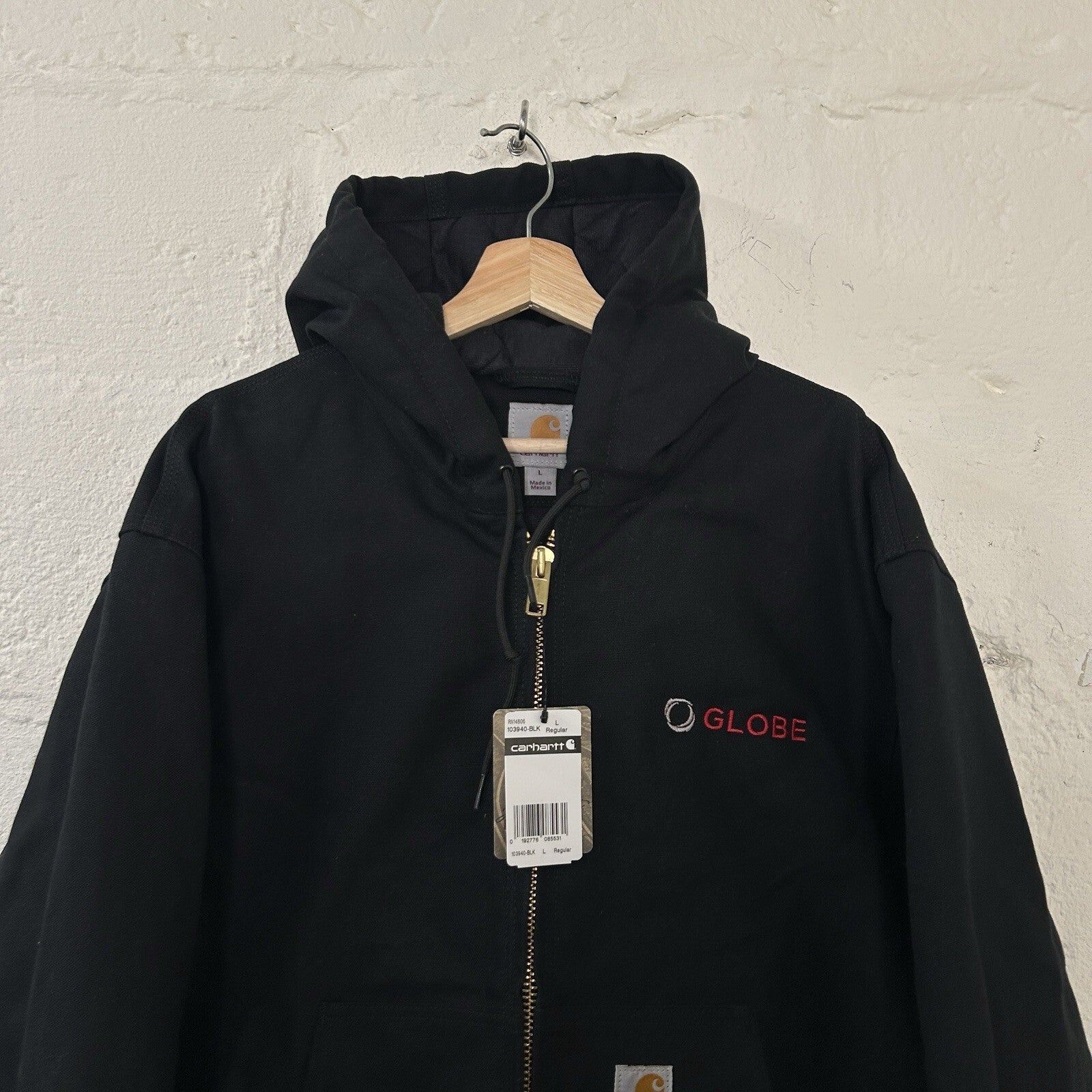 Carhartt Quilted Active Hooded Jacket “Black” 103940-BLK Men’s Large New