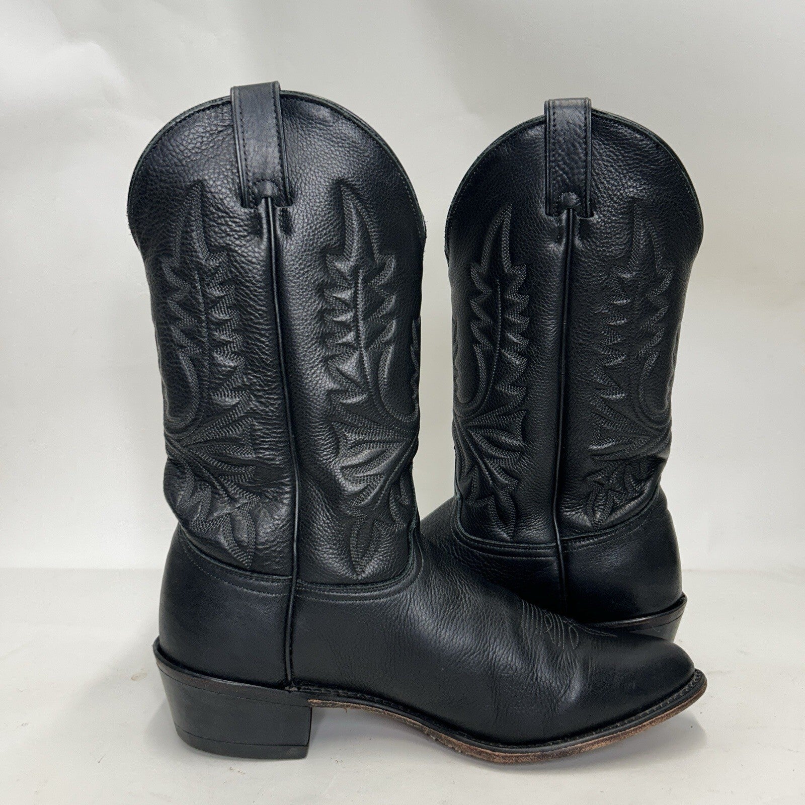 Vintage Abilene Cowhide Western Cowboy Boots “Black” Men’s 11.5D