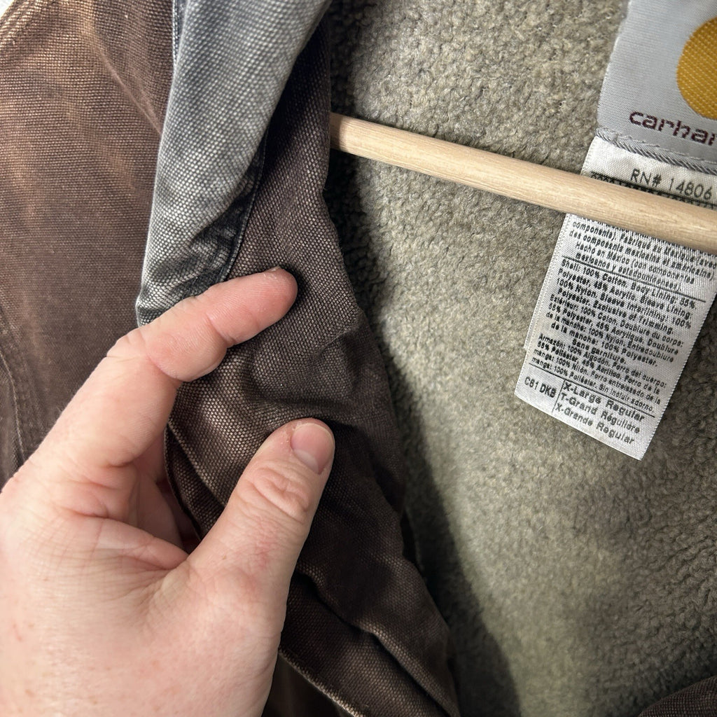 Vintage Carhartt Sherpa-Lined Ridge Jacket “Dark Brown” C61 DKB Men’s X-Large