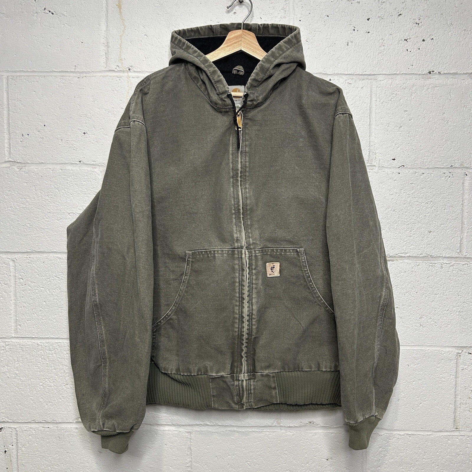 Vintage Carhartt Thermal-Lined Hooded Active Jacket “Sage” J160 SAG Men’s XL