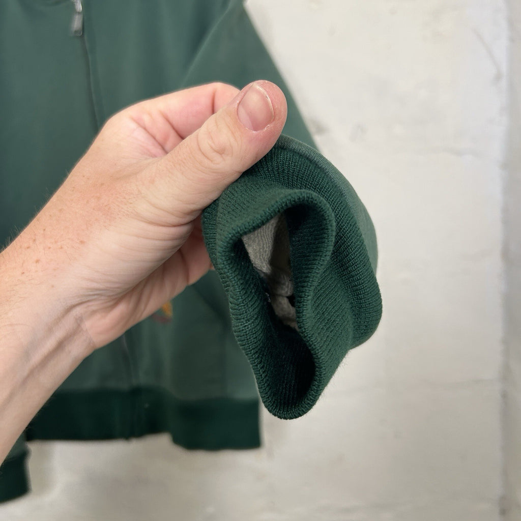 Vintage Faded Carhartt Thermal-Lined Zip Hoodie “Forest Green” 868 Men’s Small