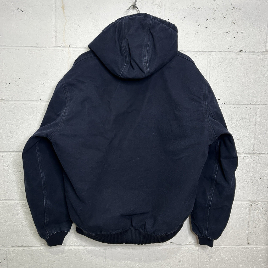 Y2K Carhartt Hooded Active Jacket “Midnight Navy” J130 MDT