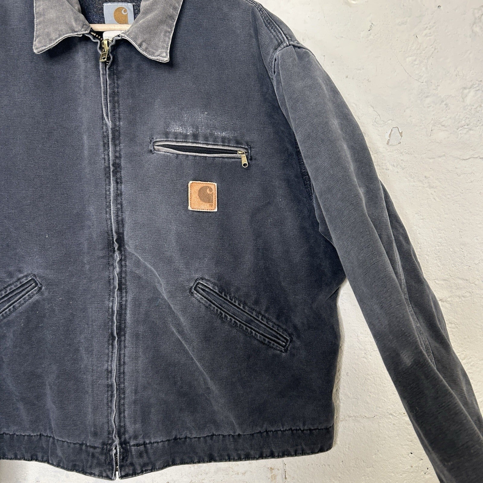 Vintage Carhartt Blanket-Lined Detroit Jacket “Petrol Grey” J97 PTL Men’s XL