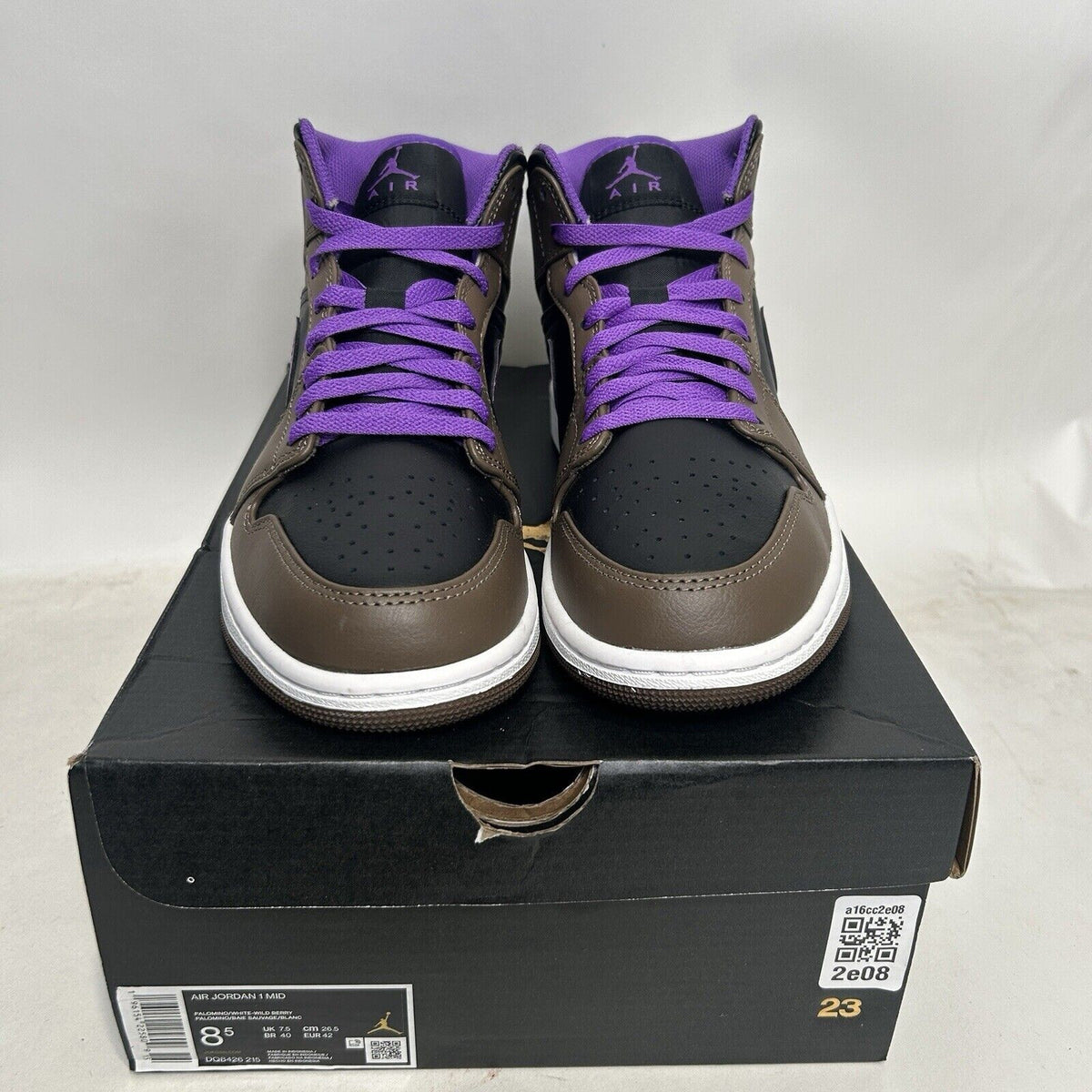 Nike Shoes Air Jordan 1 Mid Retro “Palomino/Purple Mocha” 2024