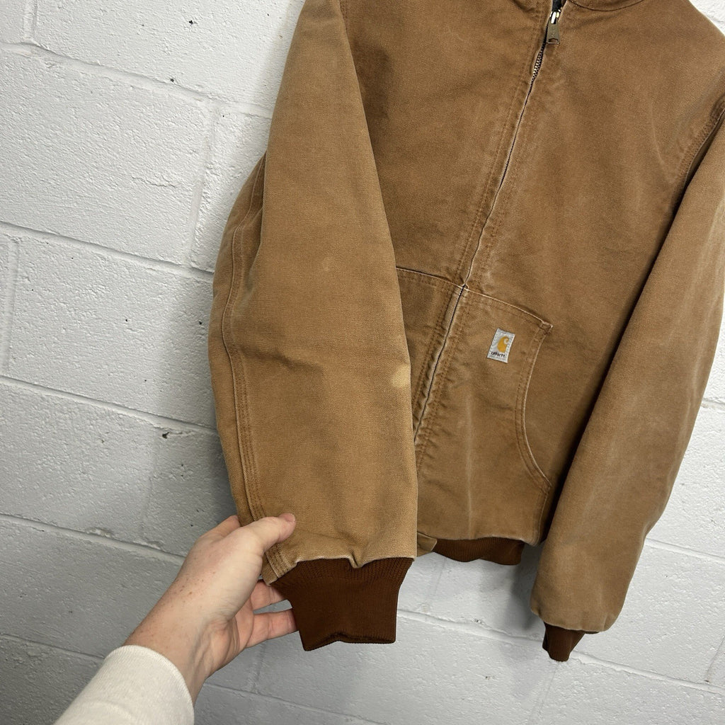 Vintage Carhartt Fleece-Lined Hooded Active Jacket “Brown” YYJ158 BRN Youth XL