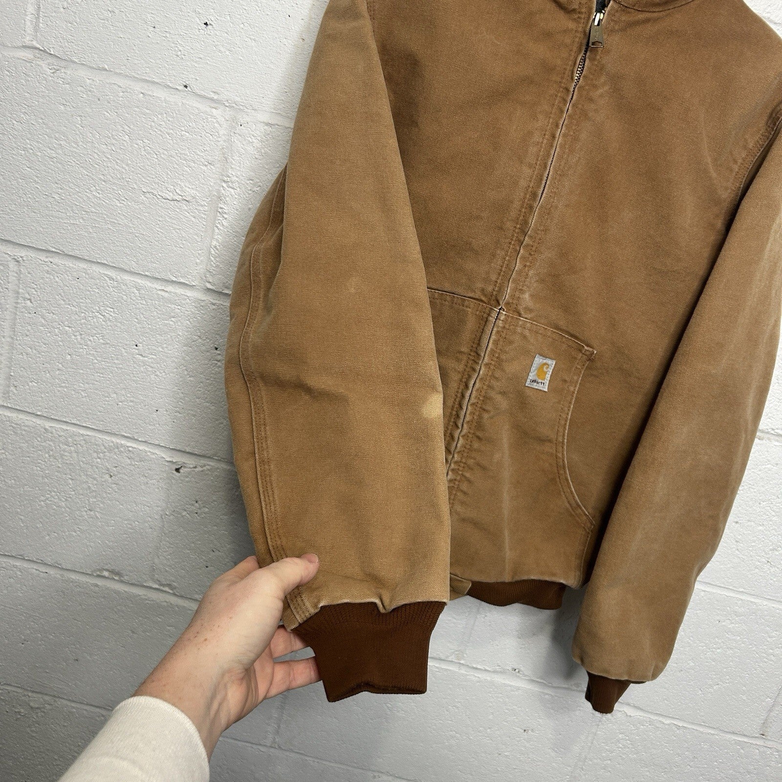 Vintage Carhartt Fleece-Lined Hooded Active Jacket “Brown” YYJ158 BRN Youth XL