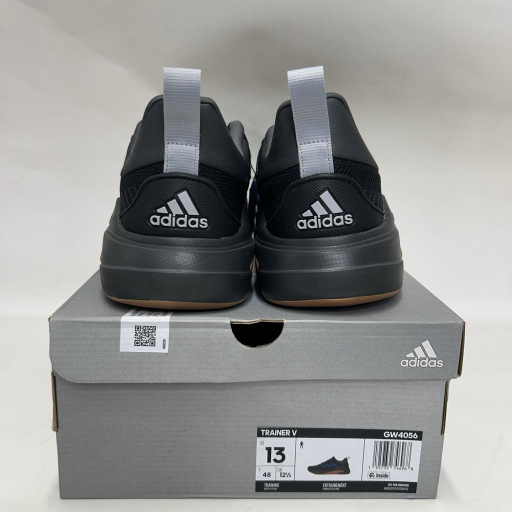 Adidas Trainer V “Black Pulse Blue Gum” Athletic Sneakers GW4056 Men’s 13 New