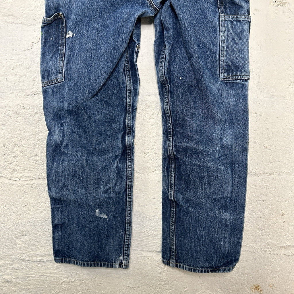 Thrashed Paint Splattered Carhartt DoubleKnee Logger Denim
