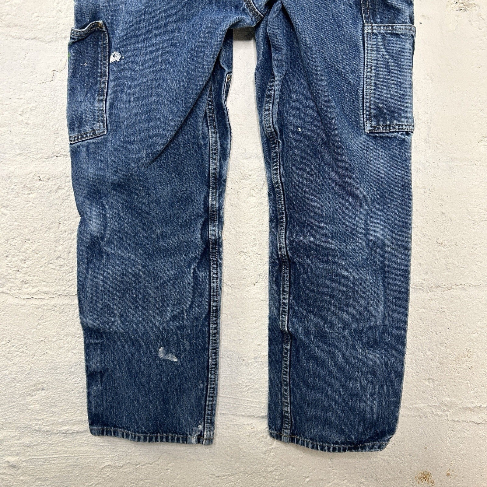 Thrashed Paint Splattered Carhartt DoubleKnee Logger Denim