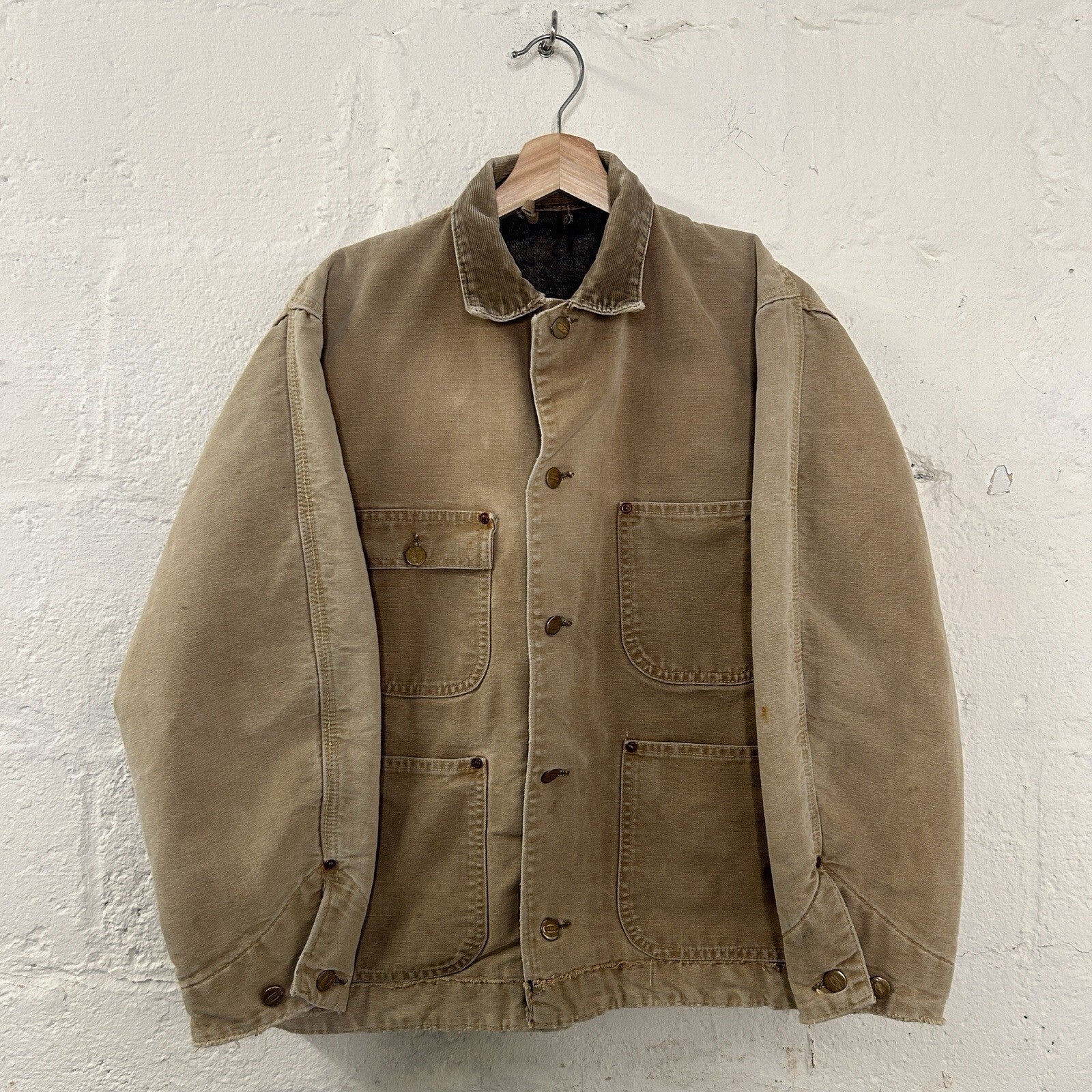 Vintage 60s Carhartt Troy Woolen Mills Blanketed Big C Chore Coat Men’s Medium