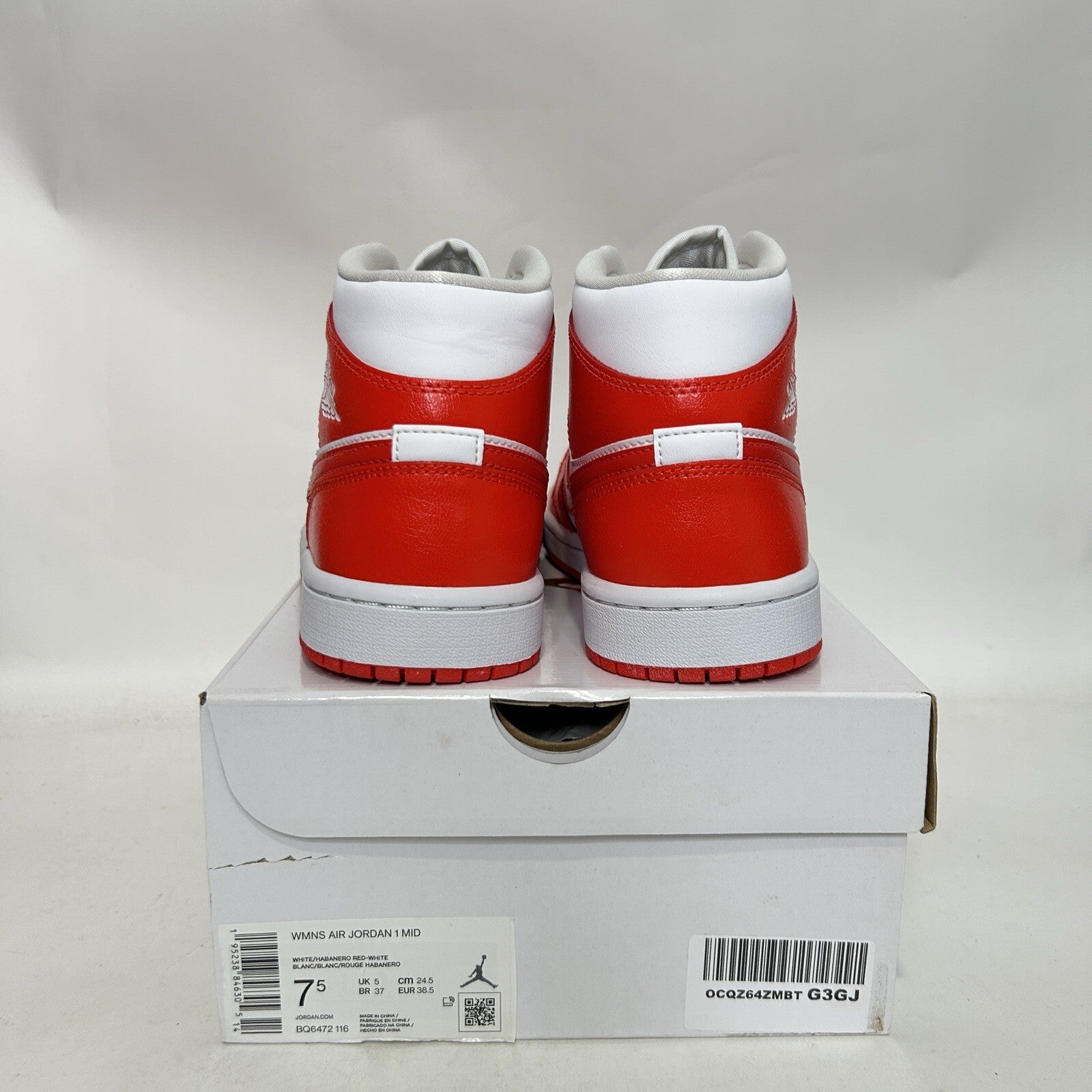 Nike Air Jordan 1 Mid WMNS “Habanero Red” BQ6472-116 Women’s 7.5 New