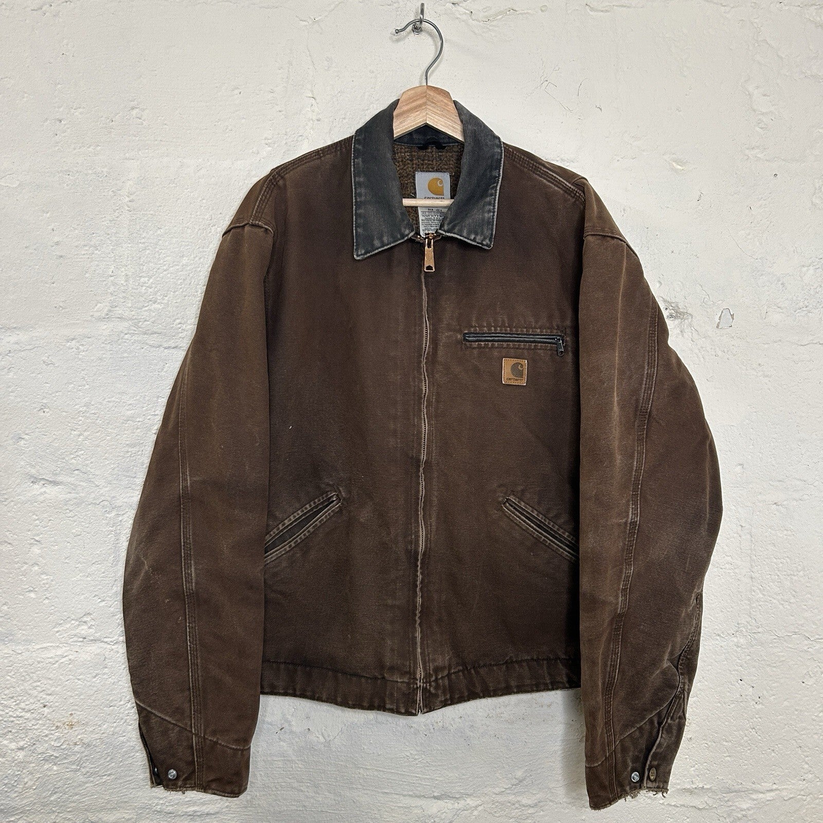 Vintage Carhartt Blanket-Lined Detroit Jacket “Dark Brown” J97 DKB Men’s Large